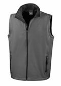 The R232M by Result Core is a gray sleeveless jacket with a front zipper and high collar, complete with two zippered side pockets.
