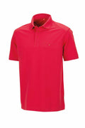 The R312X by Result Work-Guard is a vibrant red polo shirt featuring a classic collar and short sleeves. It includes a small pocket on the left chest with a button closure. The shirt is presented against a plain white background.