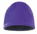 A Result Winter Essentials R374X beanie hat in purple set against a white background.