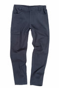 The R470M cargo pants from Result Workguard, featured in dark gray with side pockets, belt loops, and a button closure, are laid flat on a white background.