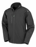Introducing the R900X from Result Genuine Recycled, a sleek black zip-up jacket featuring a high collar and two convenient side pockets.