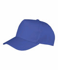 The Result Genuine Recycled R984J is a blue baseball cap featuring a curved brim. It's displayed from a side angle on a white background.