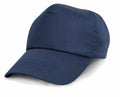 RC05X by Result Headwear, a dark blue baseball cap with a curved brim, displayed on a white background.