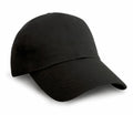 A Result Headwear RC10X black baseball cap featuring a curved brim and panel stitching.