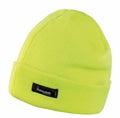 Yellow beanie featuring a Thinsulate label on the folded brim by Result Winter Essentials, Product Name: RC133.