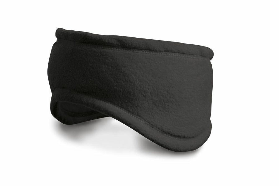 The RC140 by Result Winter Essentials is a black fleece headband designed to cover the ears.
