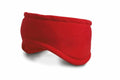 A Result Winter Essentials RC140 fleece ear warmer headband in red features a simple, seamless design, displayed against a plain white background.