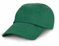 A Result Headwear RC18J cap in plain green featuring a curved brim.