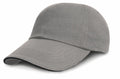 RC24P by Result Headwear is a gray baseball cap featuring a curved brim and black edge detail.