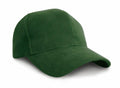 An RC25X baseball cap by Result Headwear in plain dark green, displayed on a white background.