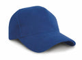 A Result Headwear RC25X baseball cap in blue, featuring a curved brim, displayed on a white background.