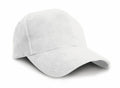 The RC25X from Result Headwear is a plain, light gray baseball cap featuring a curved brim. Its fabric seems soft and slightly textured. The cap is positioned at an angle, showcasing its side and front panels.