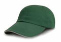 The RC50X from Result Headwear is a plain green baseball cap featuring a curved brim and a design free of logos or embellishments.