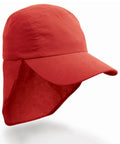 A Result Headwear RC69J cap, featuring a wide brim and neck flap for sun protection, displayed against a white background.