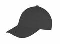 The RC81X by Result Headwear is a plain black baseball cap featuring a curved brim and stitched panels.