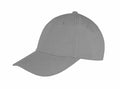 The RC81X, a plain gray baseball cap from Result Headwear, features a curved brim and stitched detailing on its panels.