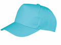 A turquoise Result Headwear RC84X baseball cap featuring a curved brim and an adjustable strap.