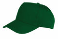 The RC84X by Result Headwear is a solid green baseball cap featuring a slightly curved bill, shown from the side on a plain white background.