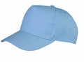 The RC84X by Result Headwear is a light blue baseball cap featuring a curved brim, presented against a simple white backdrop.