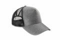 The RC90X by Result Headwear is a gray speckled trucker cap featuring a black mesh back and a curved brim, displayed against a white background.