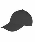 The RC981 by Result Genuine Recycled, a plain black baseball cap with a curved brim, is shown against a white background.