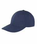 The RC981 from Result Genuine Recycled is a plain navy blue baseball cap featuring a curved brim and a six-panel design.