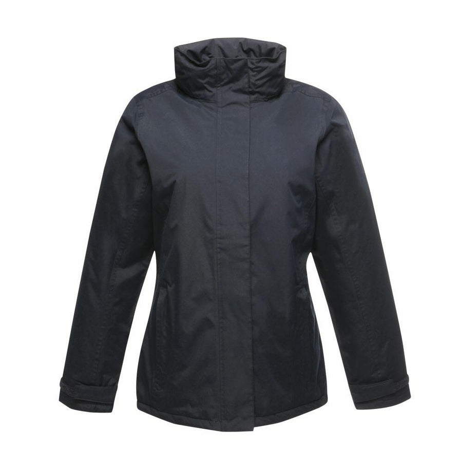 Regatta Professional's RG052 jacket is a simple black design featuring a high collar and long sleeves.