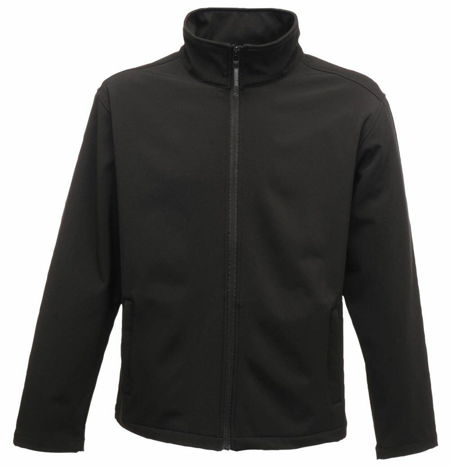 A Regatta Classics RG073 black zip-up jacket with a high collar, displayed on a plain white background.