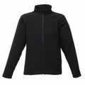 RG089 by Regatta Professional: A black zip-up jacket featuring long sleeves and a high collar, showcased on a plain white background.