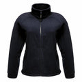 Regatta Professional's RG123 jacket, a black zip-up fleece featuring a high collar, viewed from the front.
