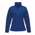Presenting the RG123 by Regatta Professional: a blue fleece jacket featuring a front zipper and high collar, displayed against a white background. This jacket boasts long sleeves and a straightforward, functional design.