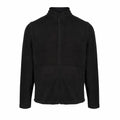 Regatta Professional RG131 black zip-up fleece jacket featuring long sleeves and a high collar.