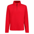 The Regatta Professional RG134 pullover, featuring a half-zip and a high collar in red, is displayed against a plain white background.