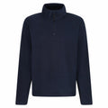 The RG134 by Regatta Professional is a plain navy blue pullover featuring a high collar and a half-zip front. Its long sleeves and straightforward design make it ideal for casual wear.
