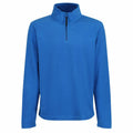 A Regatta Professional RG134 pullover featuring a blue color, long sleeves, high collar, and a half-zip front.