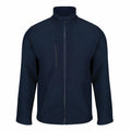 An RG147 jacket by Regatta Professional, in navy blue, featuring a front zipper and a zippered chest pocket, showcased against a white background.