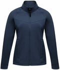 A Regatta Professional RG151 zip-up jacket in navy blue, featuring a high collar and two front pockets.