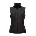 A black Regatta Professional RG155 sleeveless vest with a high collar and front zipper.