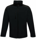 The RG157 from Regatta Professional is a black jacket featuring a high collar and zip closure, with two lower pockets and one chest pocket.