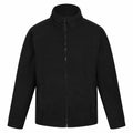 The RG188 black zip-up jacket by Regatta Professional features a high collar and two front pockets.