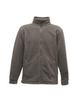 RG189 by Regatta Professional: A grey fleece jacket featuring a high collar and front zipper, showcased against a plain white background.