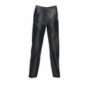 Regatta Classics RG205 waterproof black rain pants featuring an elastic waistband and side pockets.
