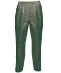 Regatta Professional RG208 pants in green, featuring a waterproof design with an elastic waistband and pockets.