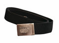 A black belt with a metal buckle, labeled as the "RG230" from Regatta Hardwear.
