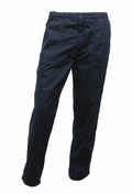 The RG233 cargo pants by Regatta Professional in dark navy, showcased against a white background.