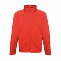 Regatta Junior RG248 fleece jacket in red features a high collar, full zip closure, and two front pockets.
