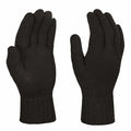 A pair of RG277 knitted gloves from Regatta Professional, featuring ribbed cuffs and showcased upright against a white background.