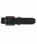A Regatta RG297 with a rectangular, metal buckle and a leather loop with embossed text.