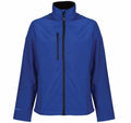 RG350 softshell jacket by Regatta Honestly Made, featuring a front zipper, high collar, and three zippered pockets on the front.