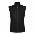 Regatta Honestly Made's RG351 black zip-up sleeveless vest features three zippered pockets.